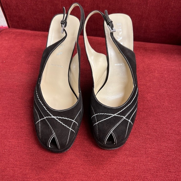 Prada black Heels with Chunky Architectural Design size 37 - Picture 1 of 6